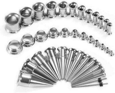 An ear gauge stretching kit provides all the necessary tools for enlarging ear piercings. It typically includes gauges, stretchers, and other accessories to facilitate a smooth and gradual stretching process. https://www.stretchitbodyjewellery.co.uk/collections/kits